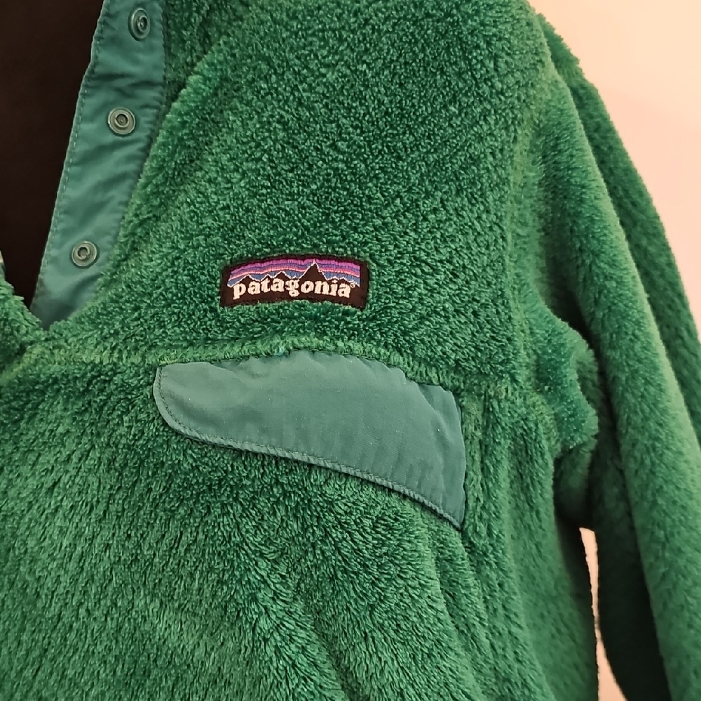 Patagonia Greenish Teal Fleece Pullover - Picture 3 of 12